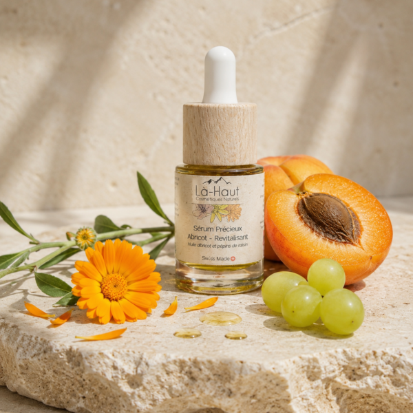 Sérum visage naturel à l'abricot Sérum précieux Abricot et Pépins de raisin